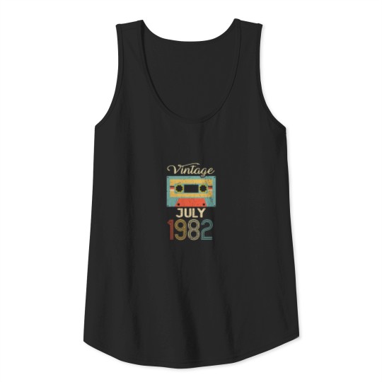 Vintage July 1982 40th Birthday 40 Year Gift Tank Top