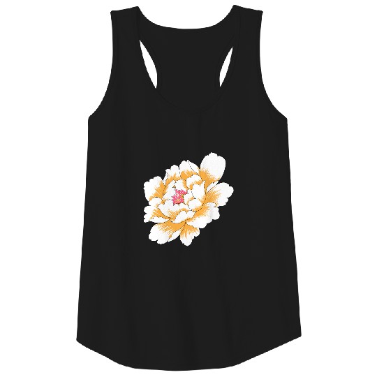 DELICATE YELLOW PASTEL PEONY Tank Top