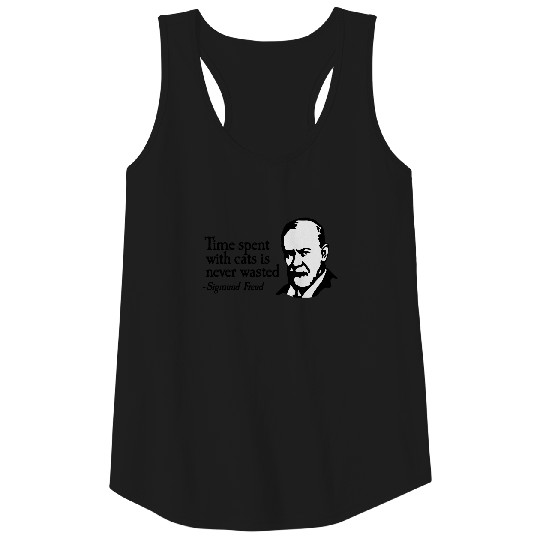 Time spent with cats is never wasted Sigmund Freud Tank Top