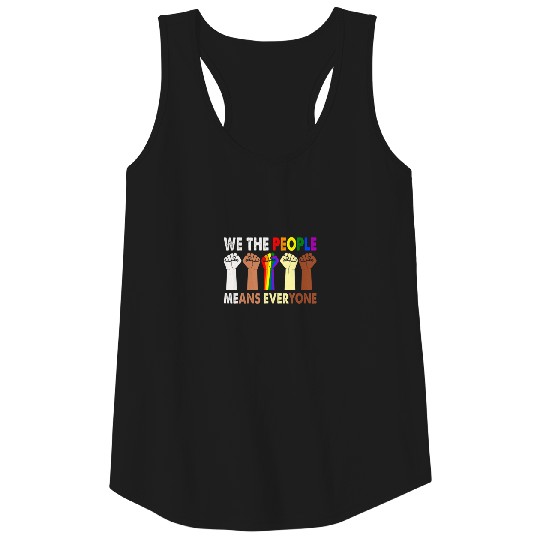 Discover We The People Means Everyone Funny Retro LGBT BLM Tank Top