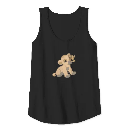 Lion King Simba cub butterfly on nose Disney Tank Top