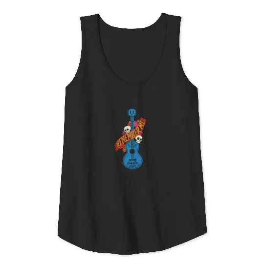 Disney Pixar Coco | Guitar Sugar Skulls Typography Tank Top