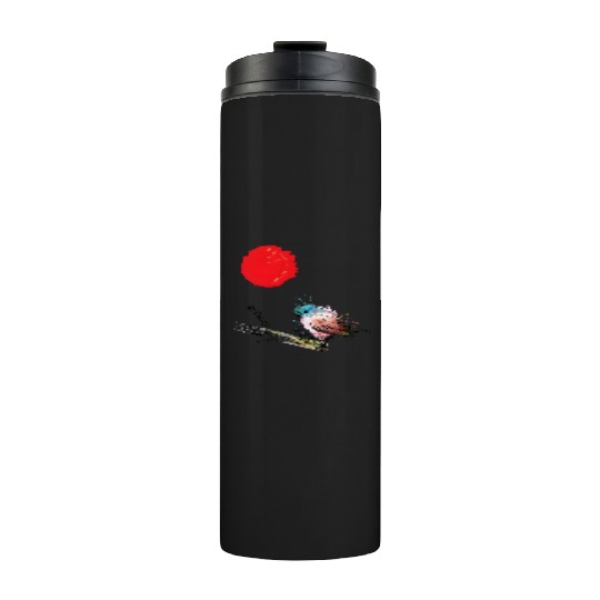 Murakami Birds Red Moon Japenese Thermal Tumblers