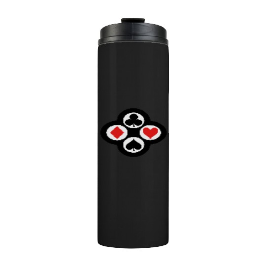 Poker Suits Circle Vector Thermal Tumblers