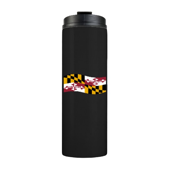 Waving Maryland Flag Thermal Tumblers