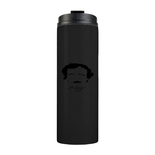 Edgar Allan Poe Silhouette & Hirsute Thermal Tumblers