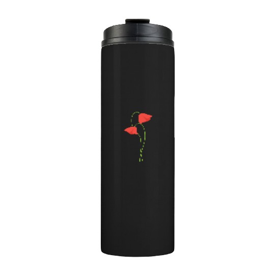Poppy flower Thermal Tumblers