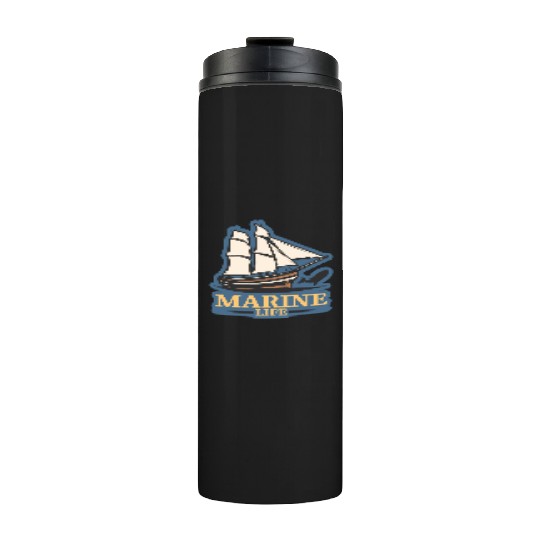 marine life logo Thermal Tumblers