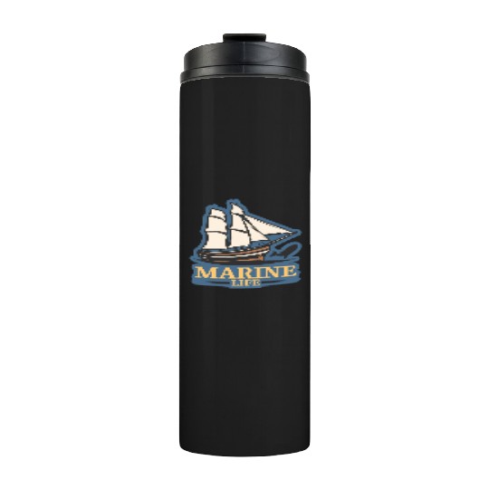 marine life logo Thermal Tumblers