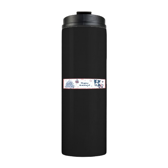 Happy Holidays Thermal Tumblers