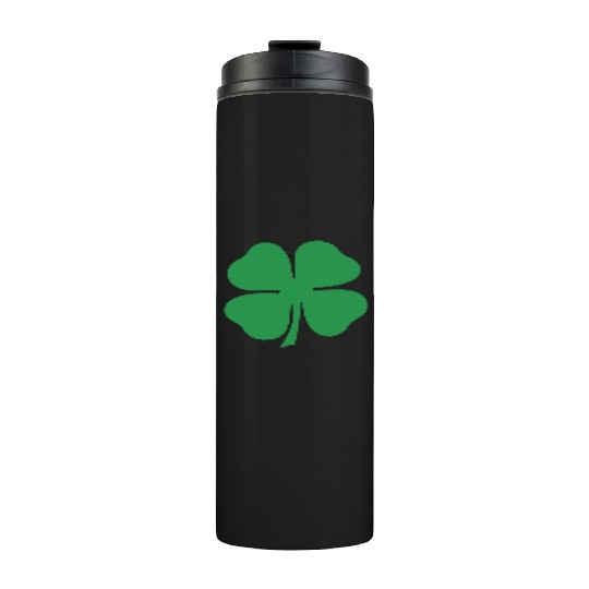 Green 4 Leaf Clover Solid Thermal Tumblers