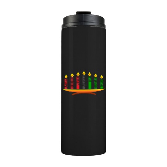 Kwanzaa Holiday Candles Thermal Tumblers