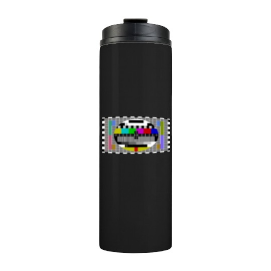 TV Video Test Pattern Screen Thermal Tumblers