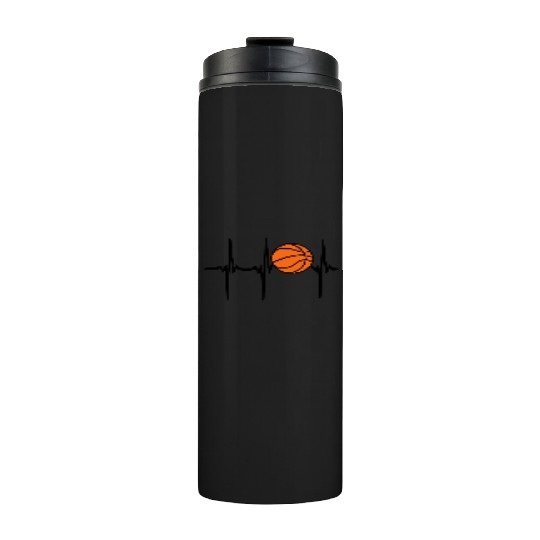Heart Beat Basketball Thermal Tumblers
