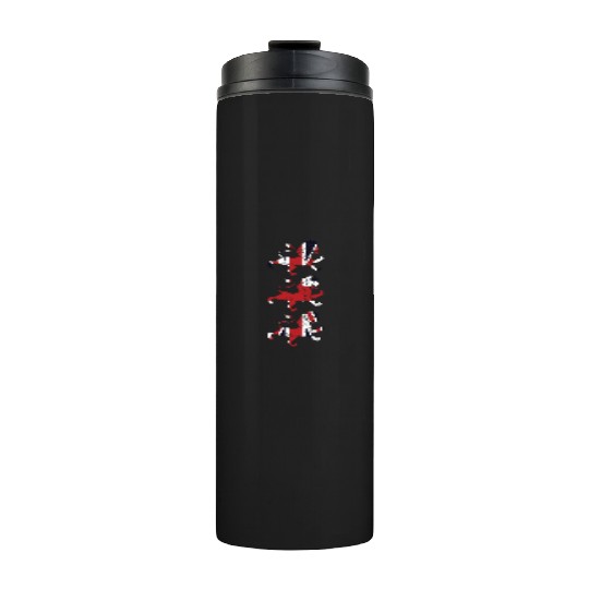 Union Jack Three Lions United Kingdom Great Flag Thermal Tumblers