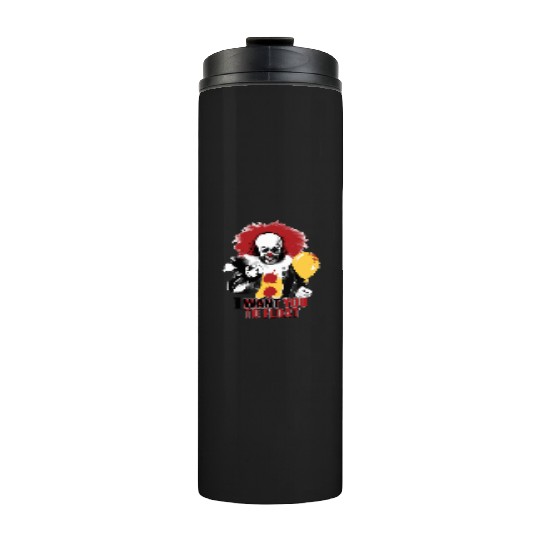 Creepy Pennywise LIGHT Version Art Character Thermal Tumblers