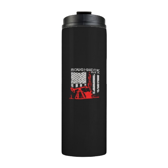 Driller - roughneck - oilfield - oilfield flag u Thermal Tumblers