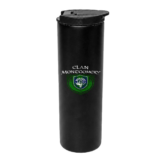 Montgomery Surname Scottish Clan Tartan Crest Badg Thermal Tumblers