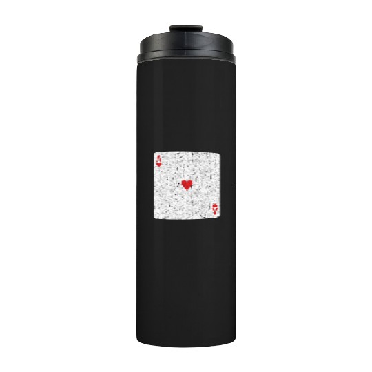 ace of hearts playing card Thermal Tumblers