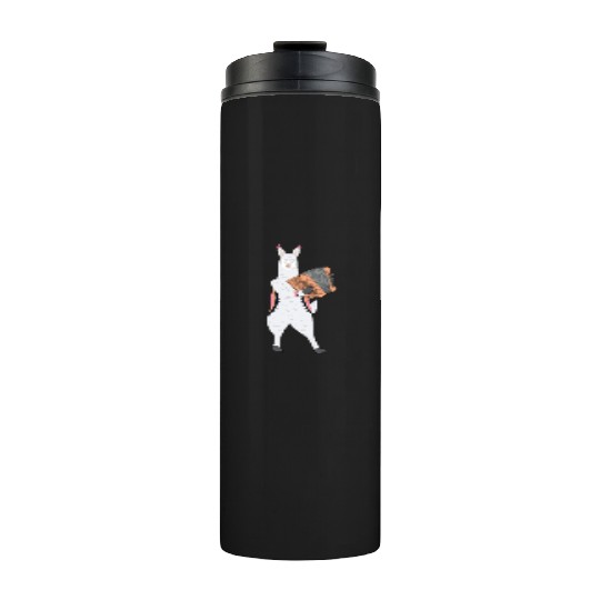 Cute Alpaca Llama Playing Accordion Musician Gift Thermal Tumblers