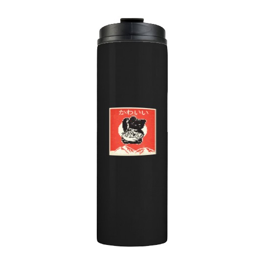 Vintage Kawaii Cat Anime graphic Gift Retro Thermal Tumblers