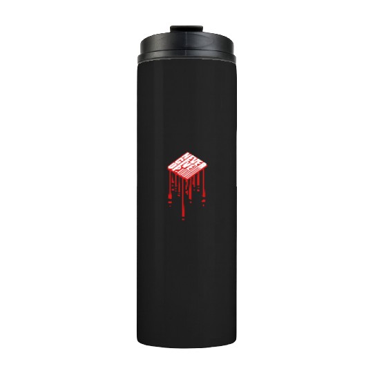 drop graffiti logo 3d stripe design never give up Thermal Tumblers