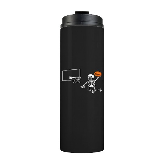 Skeleton Basketball Player Thermal Tumblers