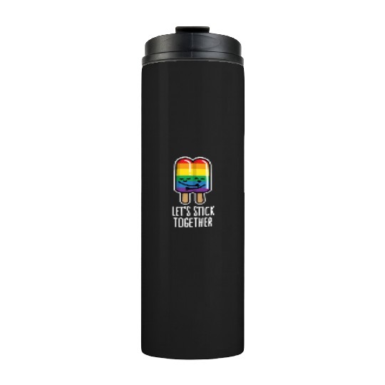 Let's stick together funny gay couple popsicle Thermal Tumblers