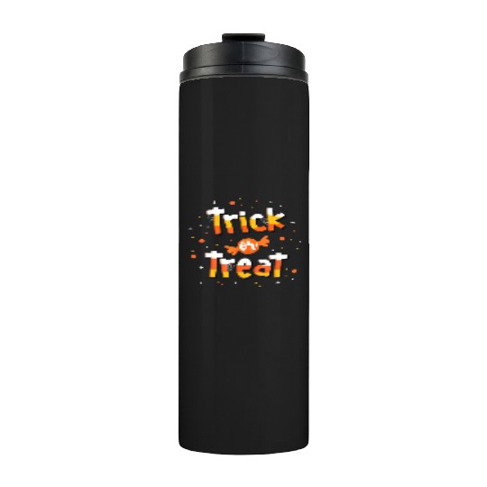 Trick Or treat Candy Yellow and Orange Cute Thermal Tumblers