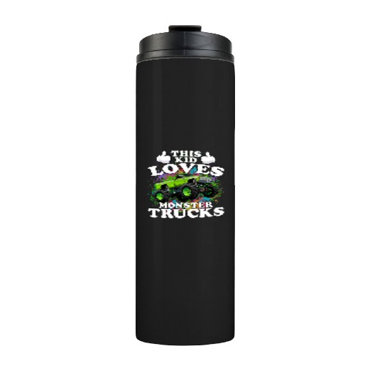 This Kid Loves Monster Trucks Thermal Tumblers