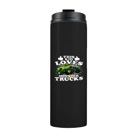 This Kid Loves Monster Trucks Thermal Tumblers
