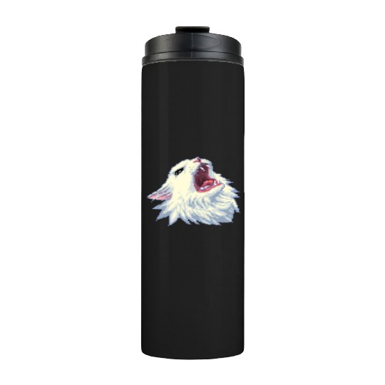 8 bit Screamin Thurston the Cat meme 2 Thermal Tumblers