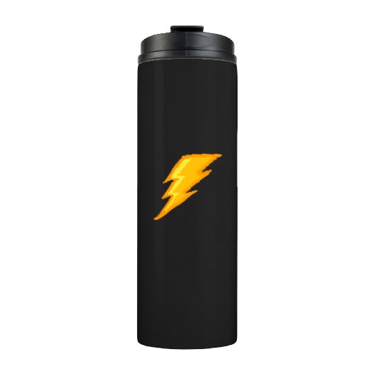 Lightning bolt Pixel Thermal Tumblers