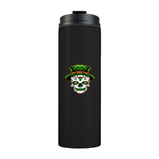Sugar Skull St Patricks Day Thermal Tumblers