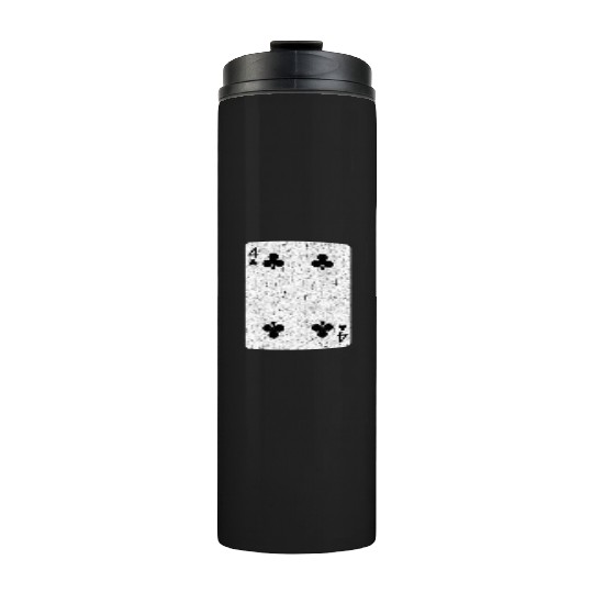four of clubs playing card Thermal Tumblers