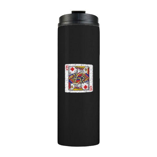 king of diamonds playing card Thermal Tumblers
