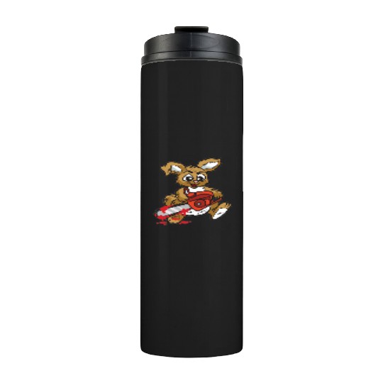 BAD BUNNY WITH CHAINSAW Thermal Tumblers