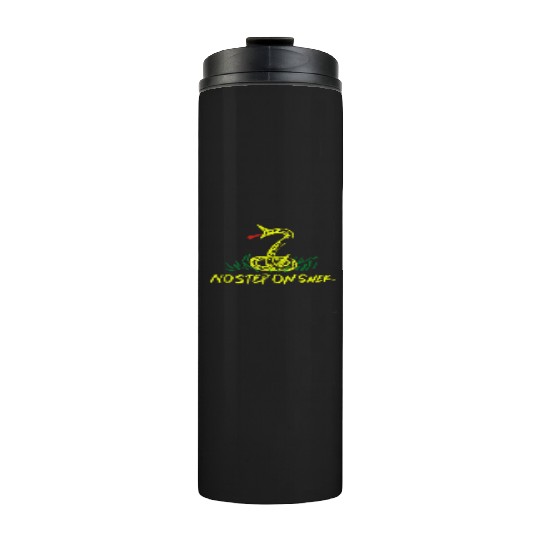 Patriotic No Step on Snek Hand Drawn Gadsden Thermal Tumblers