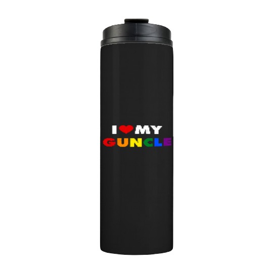 I Love My Guncle I Heart My Gay Uncle Thermal Tumblers