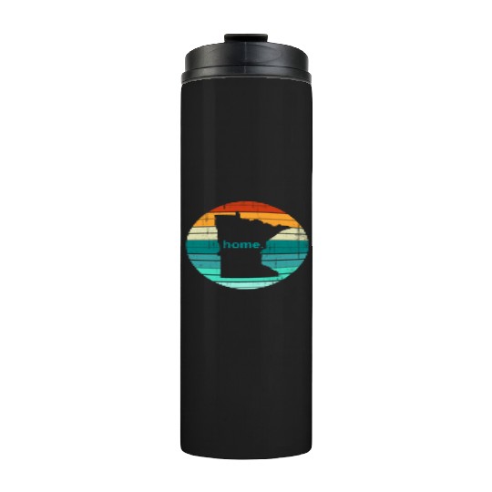 Unique Vintage Retro Style Home State Minnesota - Thermal Tumblers