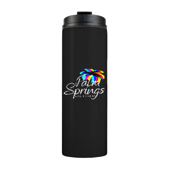 Palm Springs Neon Tree (White) Thermal Tumblers