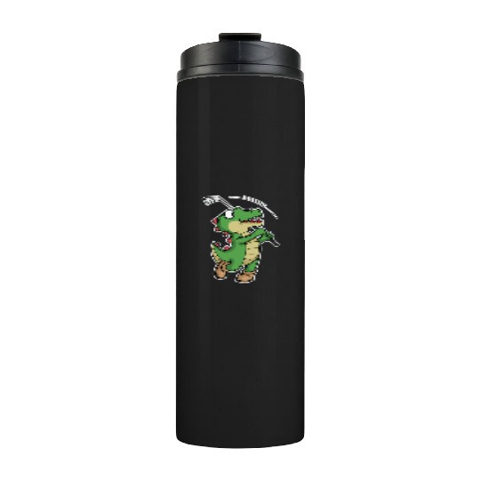 Tyrannosaurus-Rex Crocodile plays Golf Thermal Tumblers