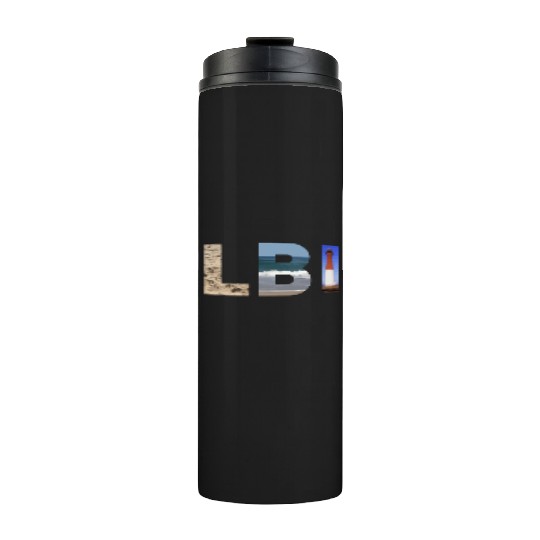 Lbi Long Beach Island Nj Photo Beach Ocean Lightho Thermal Tumblers