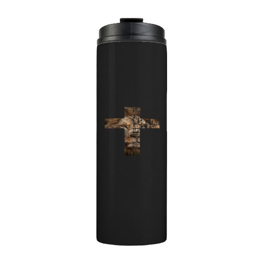 Jesus Lion Judah Cross Faith Christ Gift Thermal Tumblers