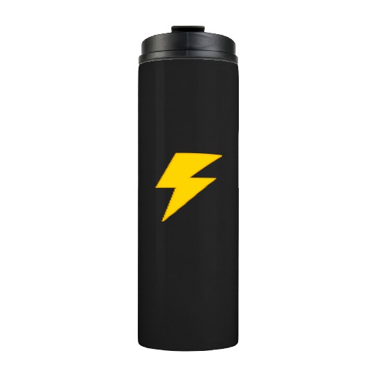 yellow lightning bolt Thermal Tumblers
