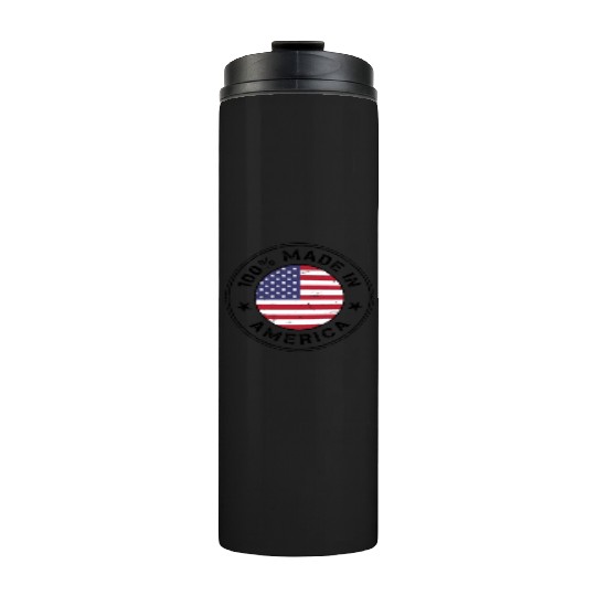 USA Made in America flag stamp Thermal Tumblers