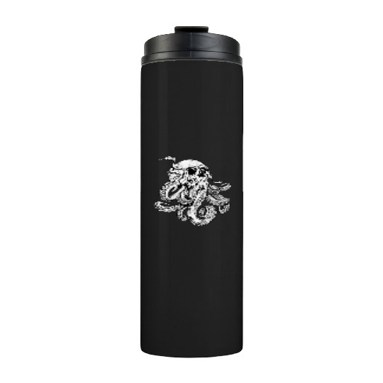 Octopus Skull Monster Kraken Cthulhu Skull for Men Thermal Tumblers