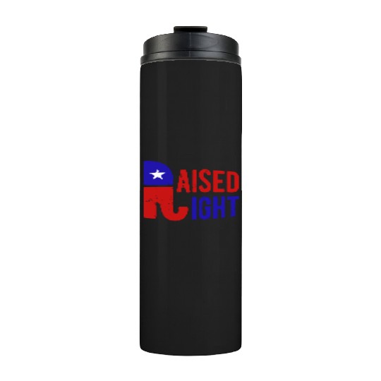 Raised Right Proud Republican Elephant Logo Usa Thermal Tumblers