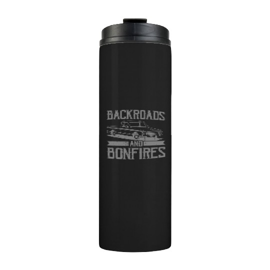 BACKROADS AND BONFIRES Square Body Truck Pickup Thermal Tumblers