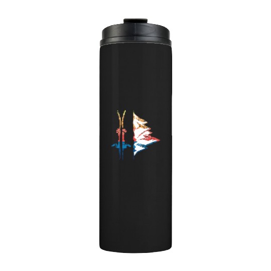Ski Winter Vintage Wintersports Thermal Tumblers